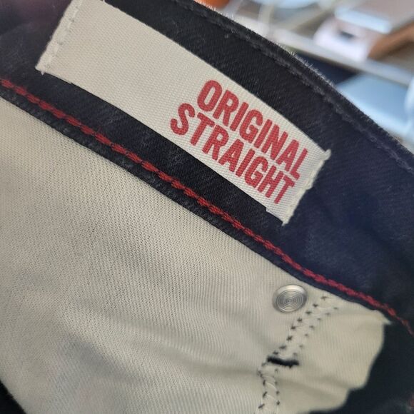 Arizona Jean Co Black Denim Straight Leg Jeans Men's 34x30 America Biker Worker - Picture 11 of 13